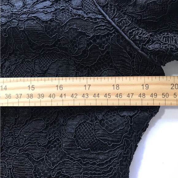 Vintage Ungaro parallele Paris Elegant Black Lace Women 14 Top made in Italy - Picture 7 of 11